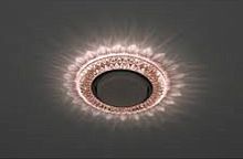 Светильник встраиваемый с подсветкой Эра DK LD23 CHP/WH GX53 220В 13Вт МАХ Шампань картинка 